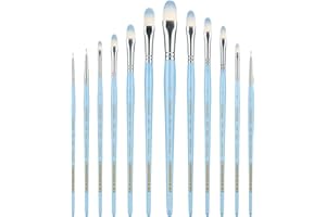 Somime Professional Watercolor Paint Brush Set, 9 Pcs Filbert Artist Paint Brushes for Watercolor, Oil, Gouache and Acrylic P