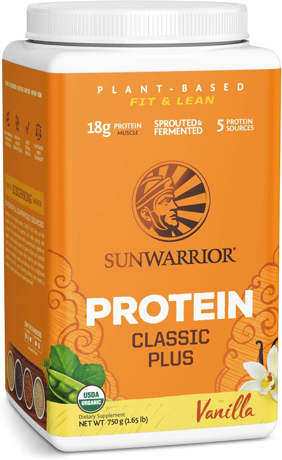 Sunwarrior Classic Plus Vanille, Organic, 750 g, Vanilla, 750 g (Pack of 1)