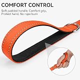 Joytale Padded Handle Dog Lead Double-Sided Reflective Nylon 1.2m Orange view 3