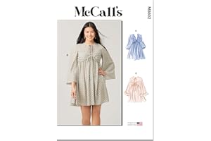 McCall's M8602K5 Misses' Babydoll Dress Sewing Pattern Packet, Design Code M8602, Sizes 8-10-12-14-16