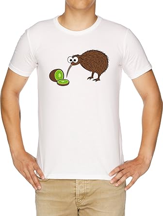 Vendax Kiwi Oiseau T Shirt Homme Blanc Amazon Fr Vetements Et Accessoires