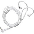 erjigo KZ ZSN in-ear Headphones Cable, Silver Plated Earphone/Earbuds Detachable Replacement Cord with 0.75mm Pins (without microphone)