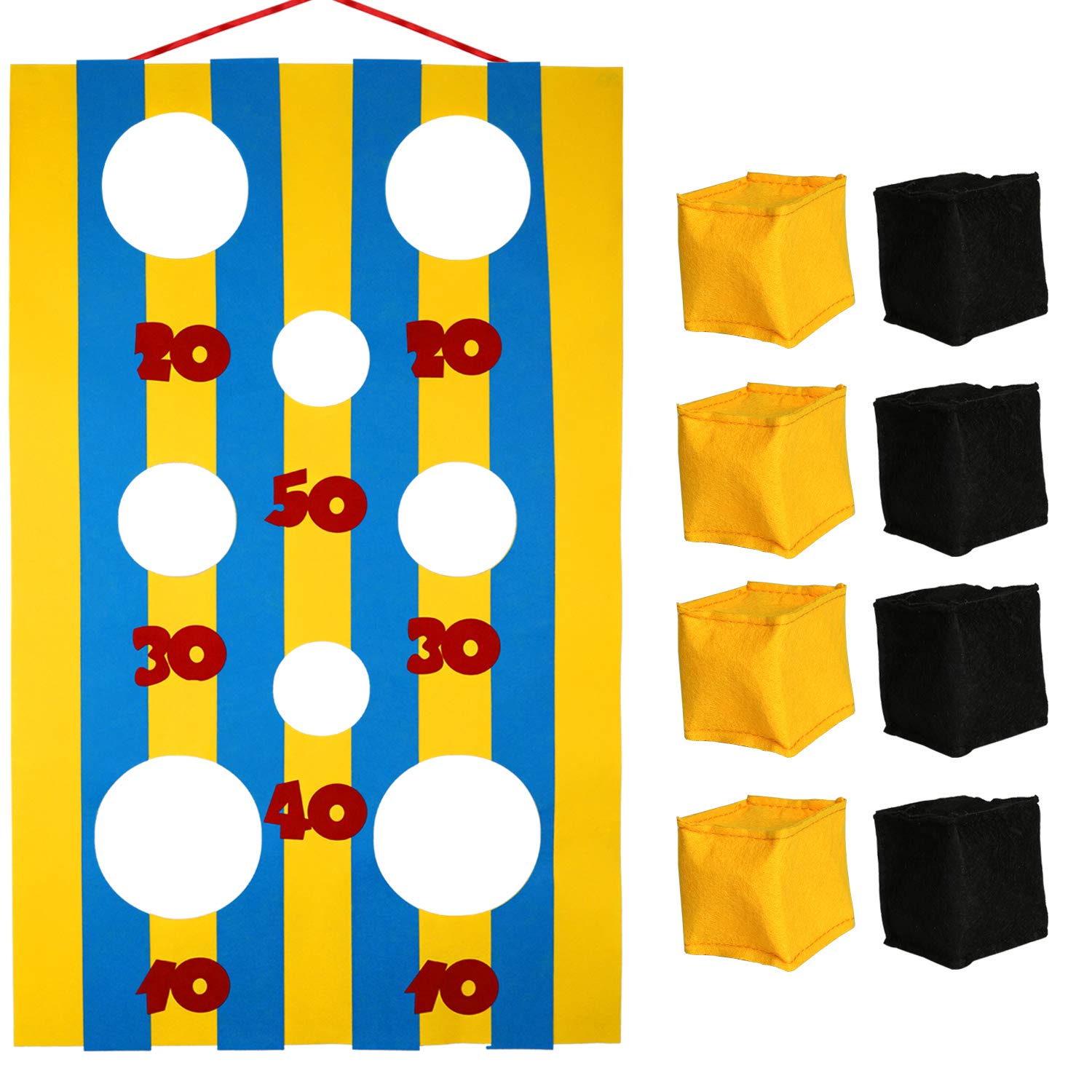OOTSR Carnival Toss Games with 8 Bean Bag for Carnival Decorations and Suppliers Felt Banner