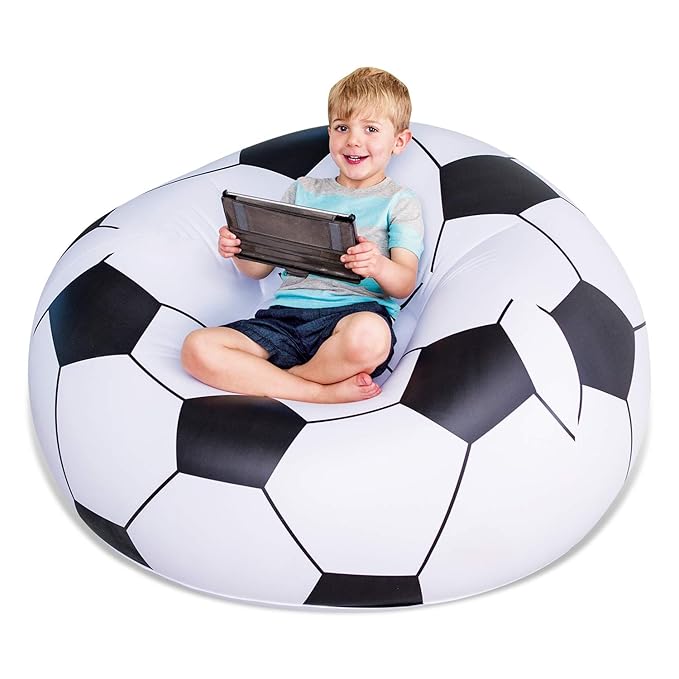 NHR Beanless Soccer Ball Inflatable Chair for Kids (Size 114cm x 112cm