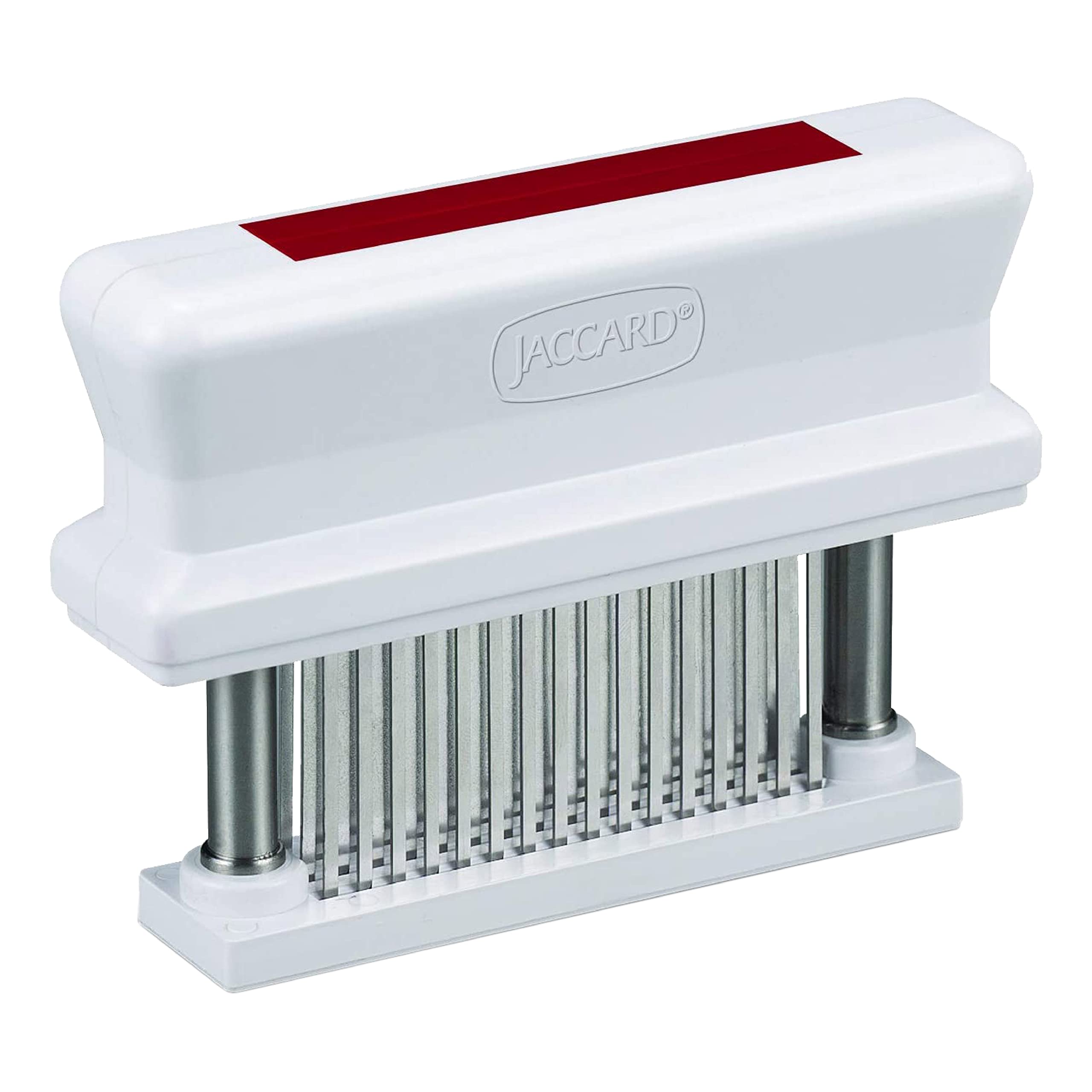 Photo 1 of Jaccard 200348R, 48 Blade Durable Meat Tenderizer with Stainless Steel Razor Sharp Needle, Cooking Gadget for Tenderizing Chicken, Beef, Pork, Veal, BBQ, Red