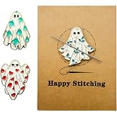 PARKUVALLEY 3pcs Cute Enamel Ghost Needle Minder | Strong Magnet, Magnetic Needle Holder Set For Cross Stitch and Embroidery