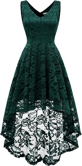 Amazon ムアドレス レディース ワンピース 結婚式ドレス 総レース ロング丈 Vネック ノースリーブ 披露宴 二次会 お呼ばれ 発表会 パーティードレス カラーフォーマル ワンピース チュニック 通販