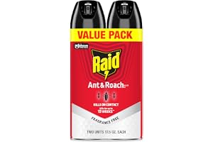 Raid Ant & Roach Killer 26, Fragrance Free Bug Killer for Home Use, Kills Bugs on Contact, 17.5 Oz, 2 Count