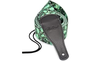 BESTSOUNDS Skull Guitar Strap Leather Ends Guitar Shoulder Strap for Bass, Electric, Acoustic Guitars, Best Gift for Men Women Guitarist