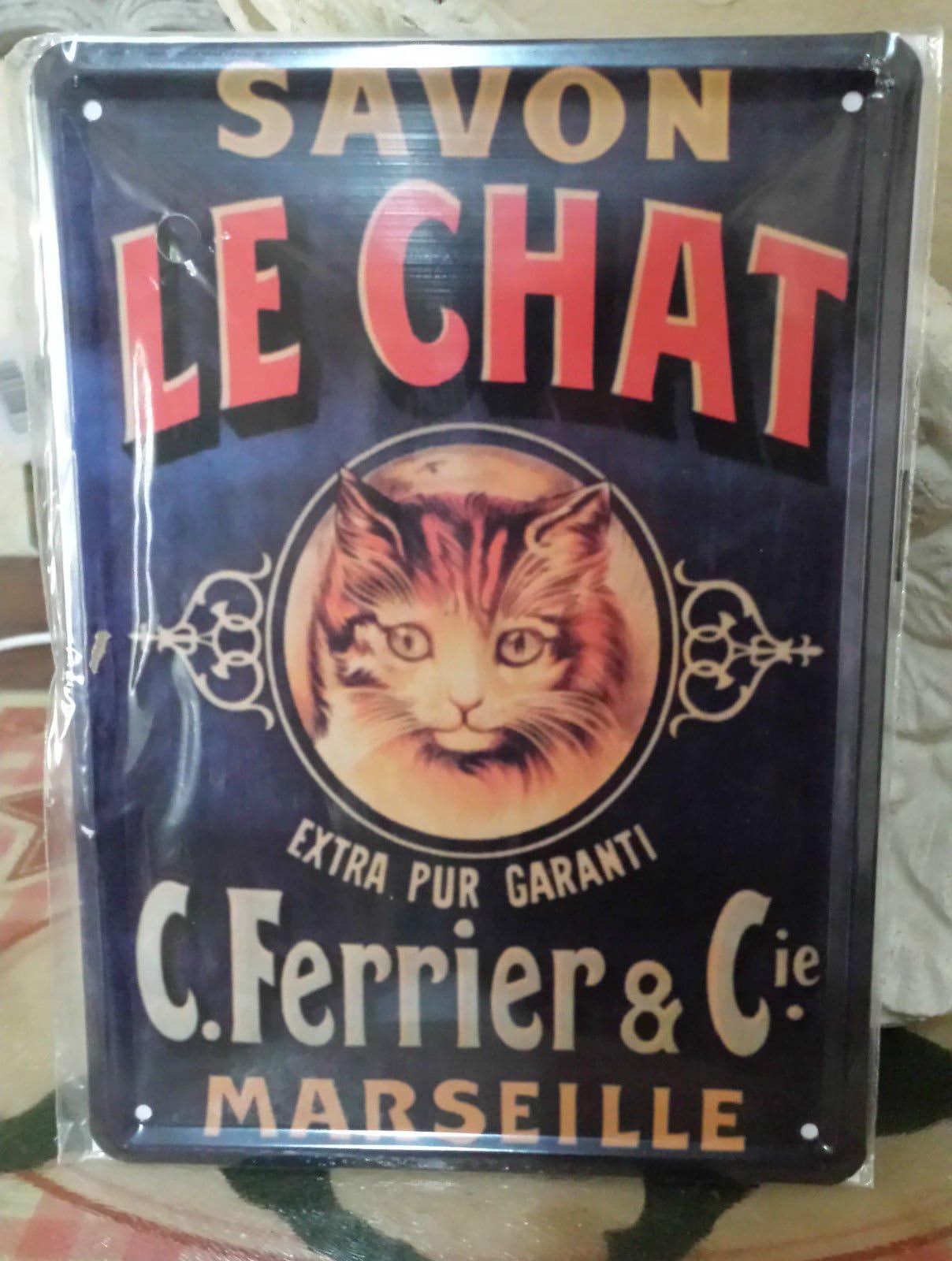 Cartexpo M15605 Miscellaneous Savon le Chat Metal Card 15 x 20 cm