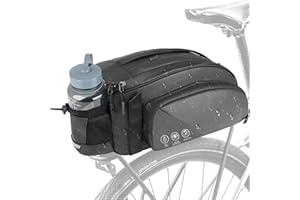 QYCHHJ Bike Rack Bag 12L Bike Trunk Reflective Rear Bag Waterproof Bicycle Saddle Panniers with Shoulder Strap Bicycle Rear Carrier Bag Commuter Bike Luggage Bag Pannier Accessories Storage Bags