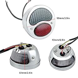 FATECIM 2X Vintage Duolamp LED Tail Light 12V Rear