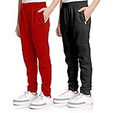 DKNY Boys Sweatpants - 2 Pack Active Performance Soft Fleece Boys Joggers Athletic Pants with Elastic Waistband and Pockets