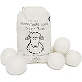 Wool Dryer Balls Organic XL 6-Pack by Ecoigy, Reusable Natural Fabric Softener for Laundry, Dryer Sheets Alternative, New Zea