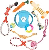 Fur & Bone 10-Pack Puppy Chew Toys - Indestructible Rope & Squeaky Teething view 8