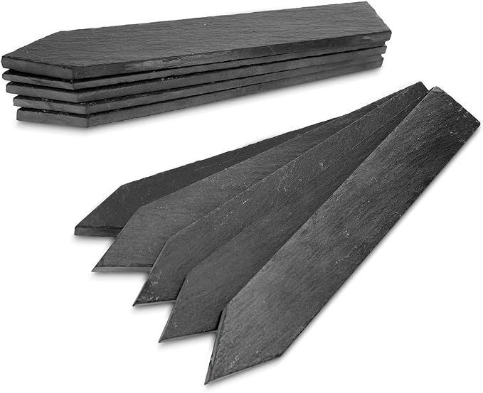 Navaris Set de 10 marcadores para Plantas de Pizarra M - Etiquetas ...
