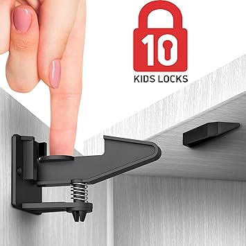 Amazon Com Kitchen Cabinet Locks Child Safety 10 Pack Adhesive