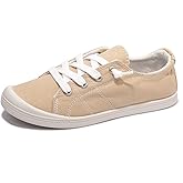 Womens Slip On Shoes, Comfort Canvas Sneakers with Low Top, Casual Fashion Shoes for Women Walking with Non Slip Rubber Outsole