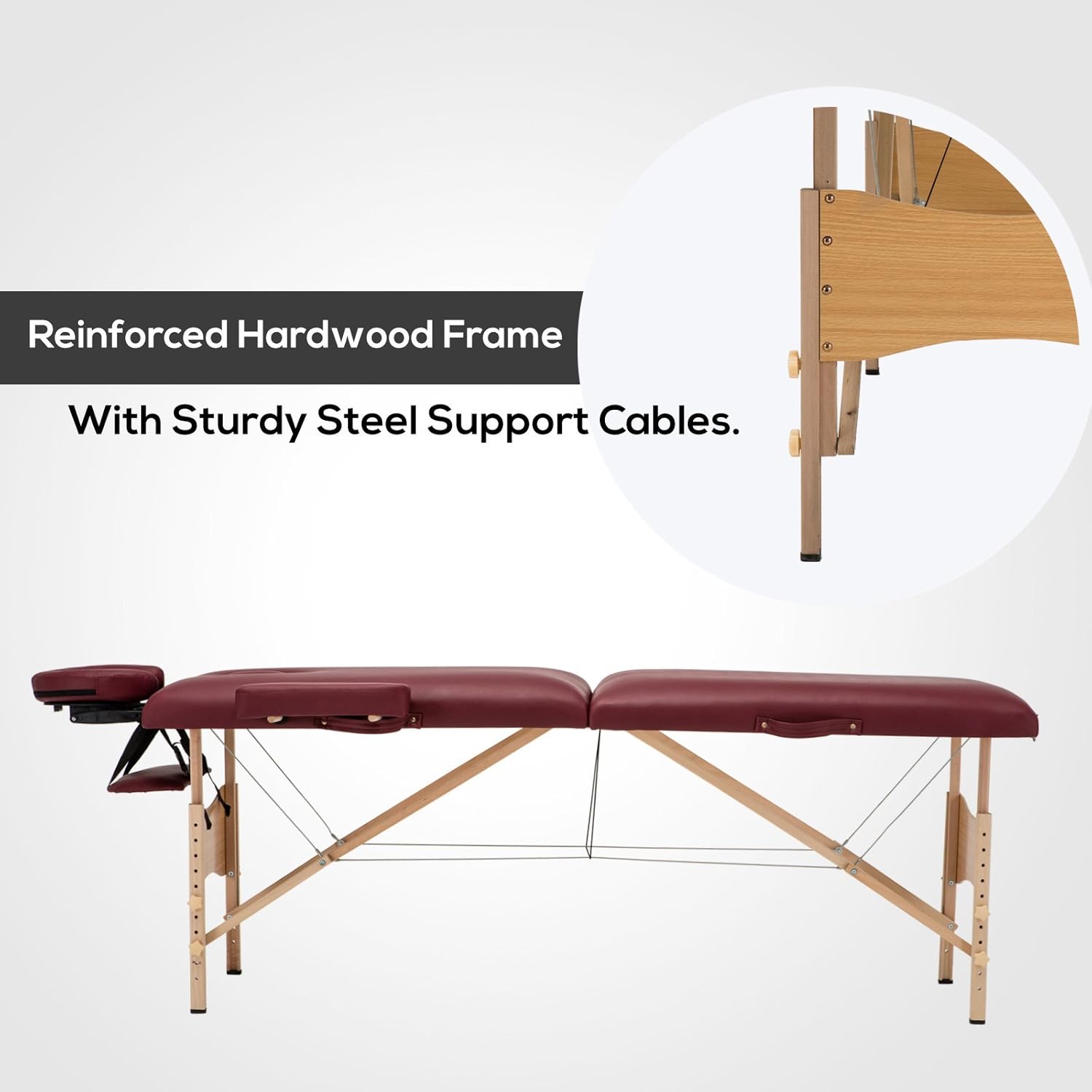 Uenjoy Folding Massage Table 84'' Professional Massage Bed