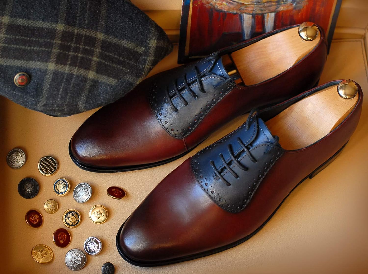 Don Luca London Embankment Mens Oxford Brogue Leather