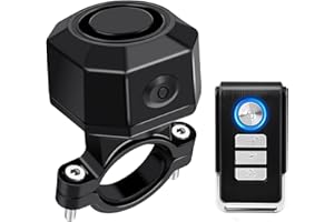 NineLeaf Bike Alarm USB Rechargeable with Mount, Bike Alarm with Remote, Anti Theft Wireless Bicycle Vibration Motion Sensor 110dB Loud Security for Vehicle Trailer Motorcycle IP65 Waterproof