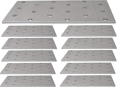 LLB Joining Plates Pack of 10 120x60x2mm Galvanised Z275 275g/m2 18 Holes