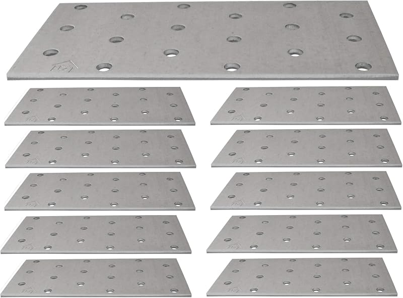 LLB Joining Plates Pack of 10 120x60x2mm Galvanised Z275 275g/m2 18 Holes