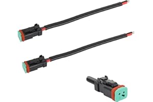 TOMALL Deutsch DT DTP 2 pin Male Socket Adapter for LED Work Light Retrofit Connectors Wiring Harness