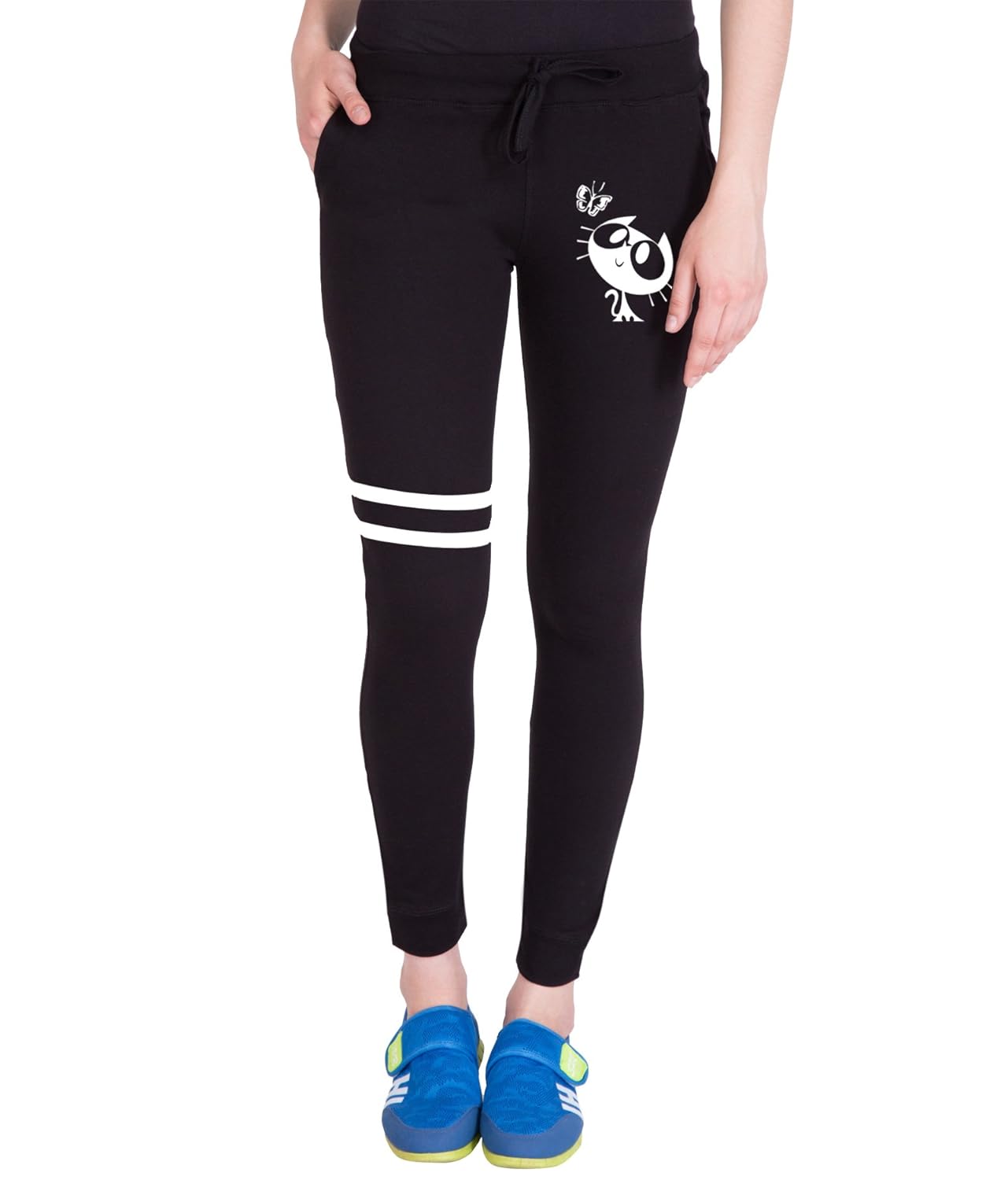 american-elm women's black cotton jogger for workout