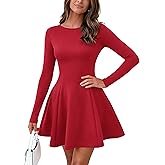 BTFBM Fall Dresses for Women 2026 Elegant Classy Flowy A Line Long Sleeve Business Homecoming Cocktail Sweater Dress