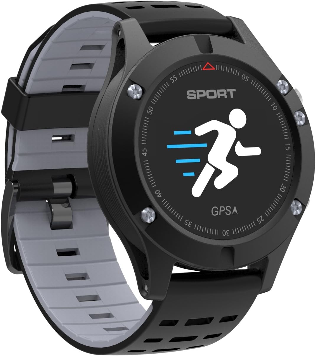 GZCRDZ New No.1 F5 GPS Smart Watch Altimeter Barometer Thermometer Bluetooth 4.2 Smartwatch Wearable Devices for iOS Android (Gray)