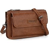 Wrangler Crossbody Wallet for Women RFID Clutch Phone Purse with Credit Card Slots | RFID, Vegan Leather, Small, Purses, with Phone Pocket, Adjustable Strap