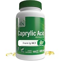 Amazon.com: Now Caprylic Acid 600mg, 100 Softgels : Health & Household