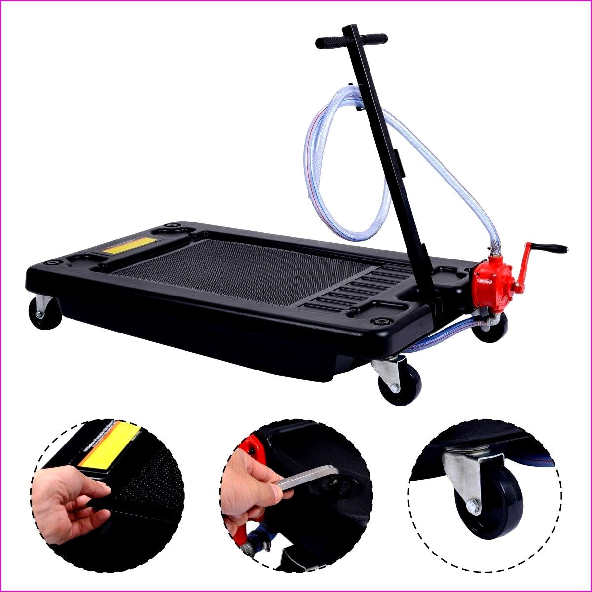 Low Profile Portable Truck Car Oil Drain Pan With Pump