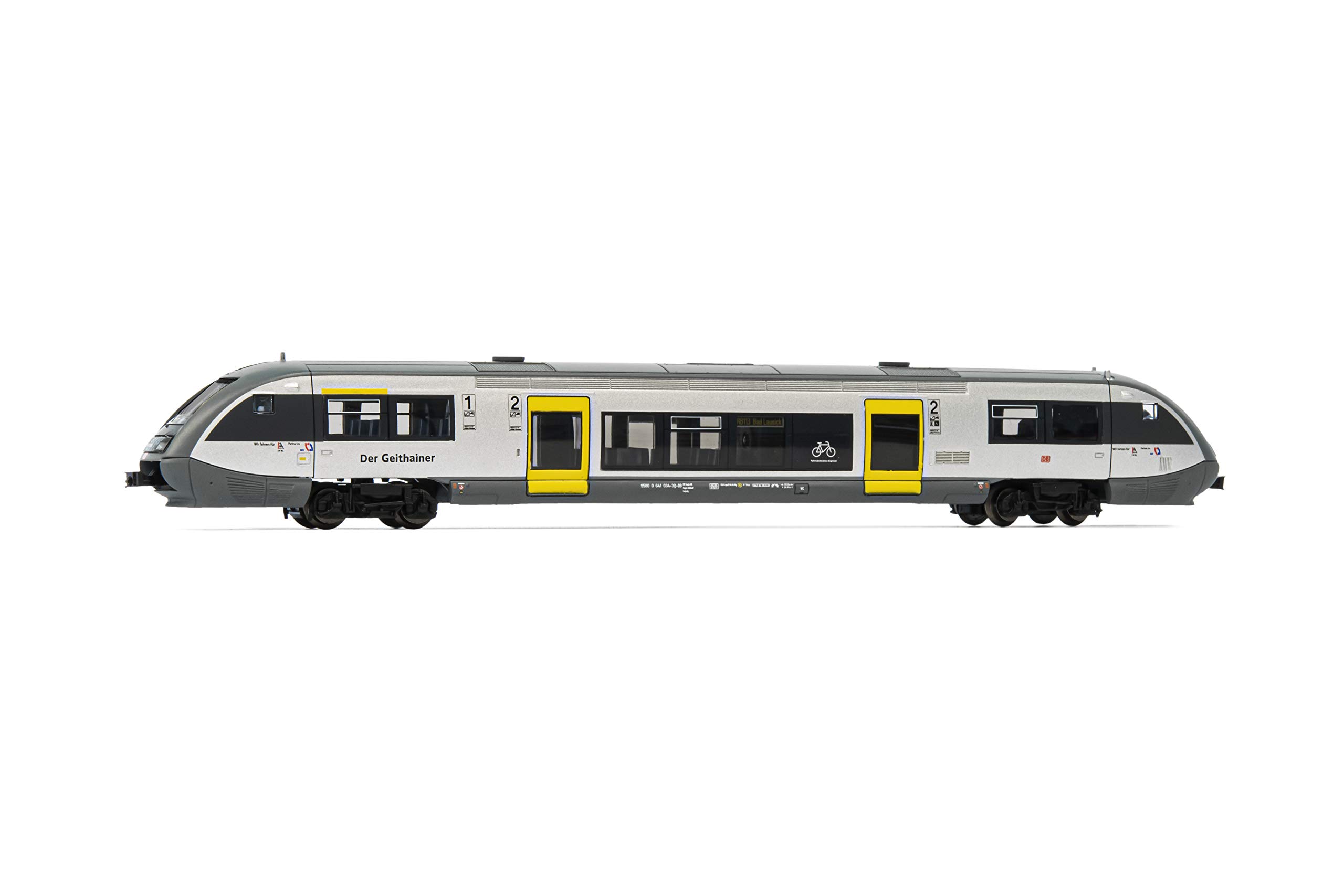 ARNOLD HN2453 DB AG, Diesel Railcar Class 641, in Silver Livery, Der Geithainer, 641 034-3, Period VI Locomotive