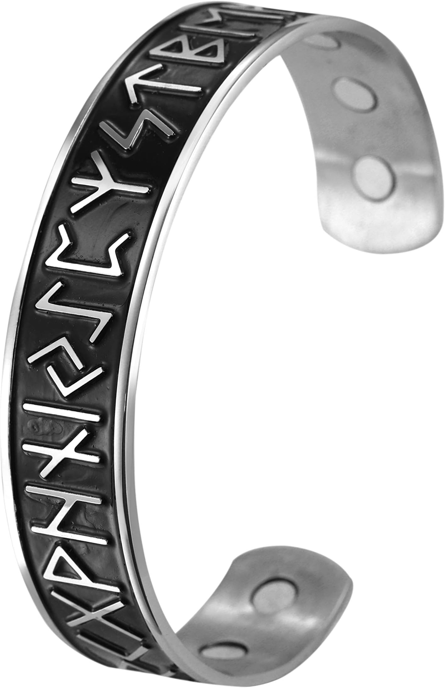 VASSAGOVintage Norse Viking Runes Cuff Healthcare Magnetic Therapy Bracelet Gift Jewelry for Men Women (Bracelet 1)