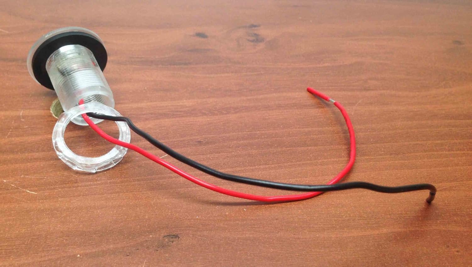 Pactrade Marine 4 Pieces Boat LED Livewell Round Button White Courtesy Light OEM Waterproof