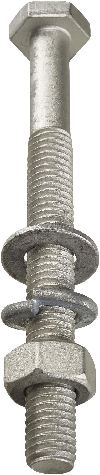Simplified Living M8 x 80mm Nut and Bolt Hardware Kit, Anti-Corrosive Dacromet Coated Steel, Each Set Includes: Bolt, Nut, Spring Washer, Flat Washer (16 Sets)