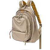DORIS&JACKY UNISEX Campus Backpack Large Capacity Travel Casual Daypack For Women (Beige)