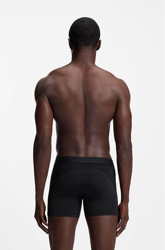 Active Lot de Trois Boxers Longs en Microfibre avec Empiècements en Maille Filet