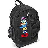 COOKIES Bungee Smell Proof Backpack – Large Odorless Travel Backpack for Men & Women, Carry-On, Work, Stylish & Spacious Bag 23.1L - Black
