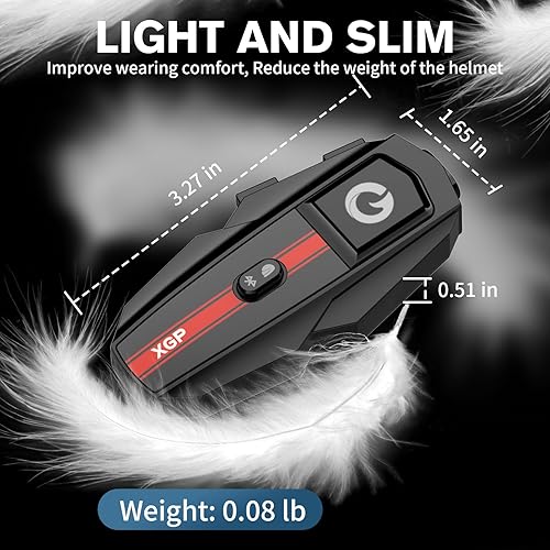 XGP Motorcycle Bluetooth Headset with Music Sharing, 2-Way