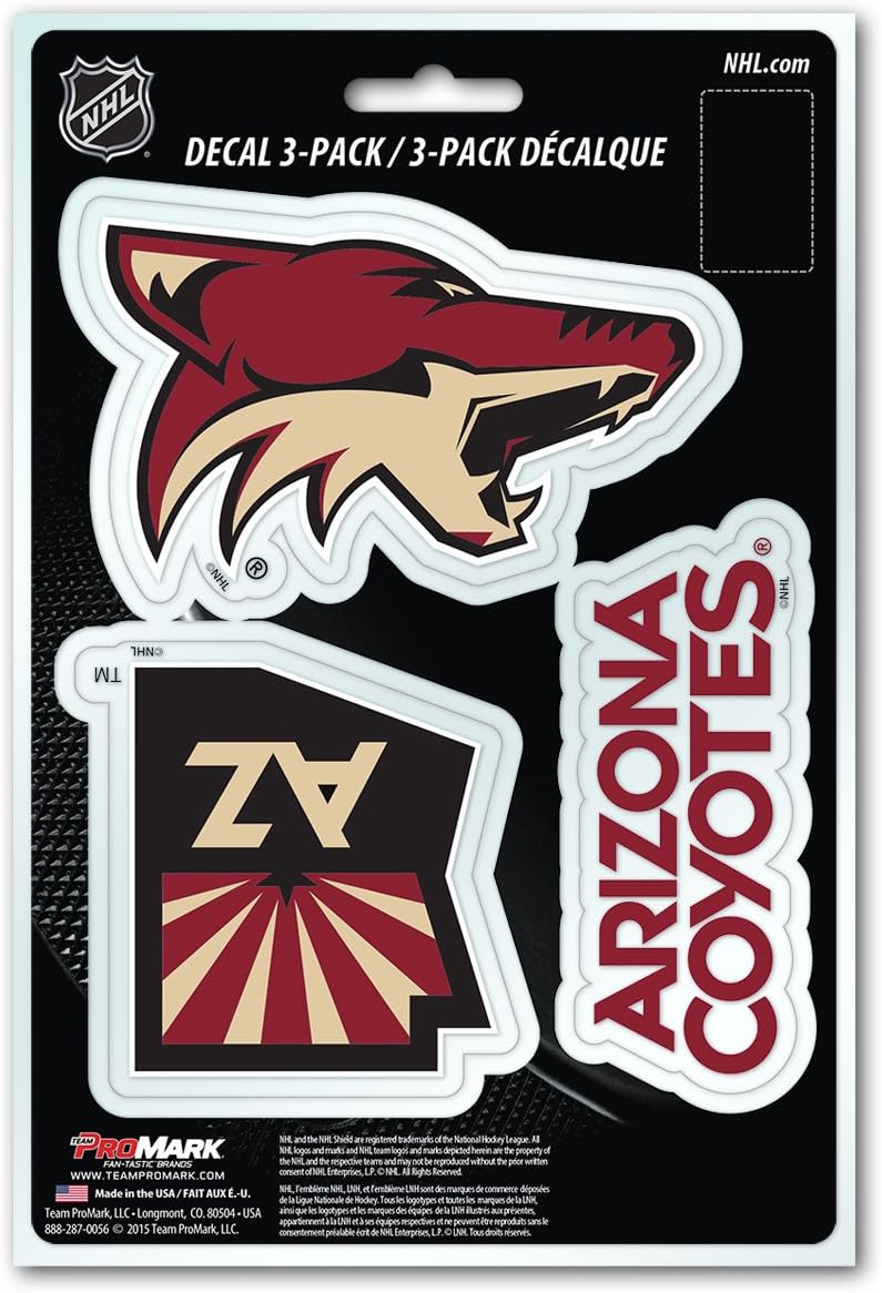 FANMATSNHL unisex NHL 3 Piece Decal Set