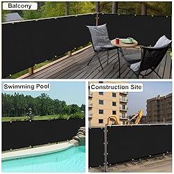 UPGRADE Privacy Fence Screen 6'x45' Black Outdoor