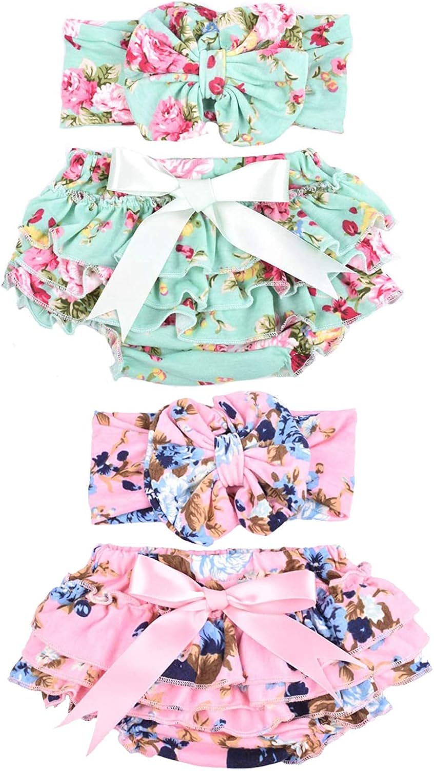 newborn bloomers and headbands