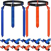 Hungdao 10/12 Players Flag Football Belts and Flags Adjustable Football Belts for Kids Teens Adults Team Training Sport Event