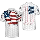 LASFOUR Funny Golf Polo Shirts for Men, Crazy Short Sleeve, Lightweight Golf Polo Shirts for Dad, Grandpa.