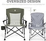 Ever Advanced Oversized Camping Chair 230kg Heavy Duty Wide Foldable Green view 3