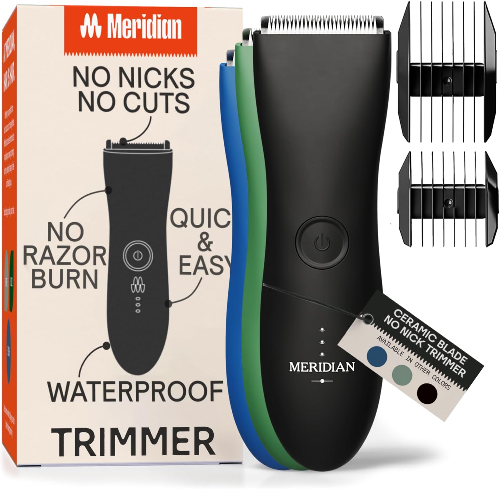 Meridian Premium Körperhaarschneider – USB-C, Wasserdicht, Mit Reiseschloss Für Damen & Herren