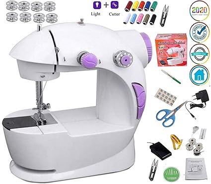 Vivir Sewing Machine for Home Mini with Focus Light and Sewing Kit for Stitching (Silai Machne)